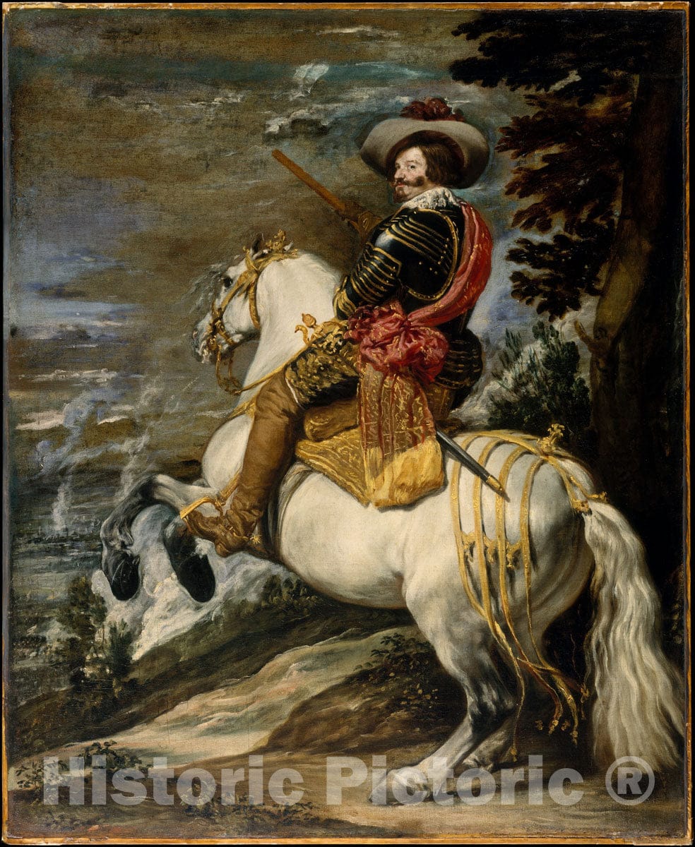 Art Print : Velázquez (Diego Rodríguez de Silva y Velázquez) - Don Gaspar de Guzmán (1587–1645), Count-Duke of Olivares : Vintage Wall Art