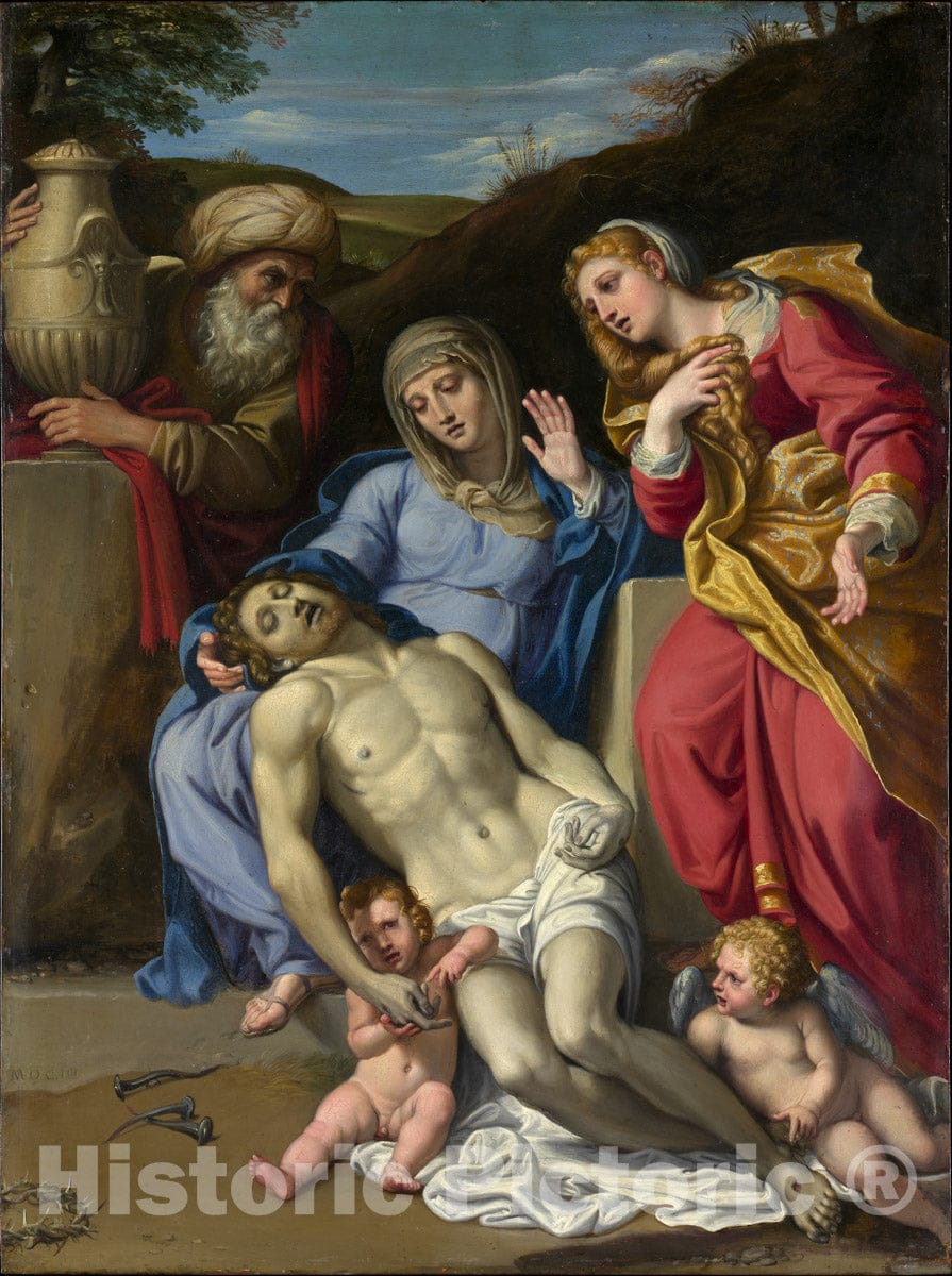 Art Print : Domenichino (Domenico Zampieri) - The Lamentation : Vintage Wall Art