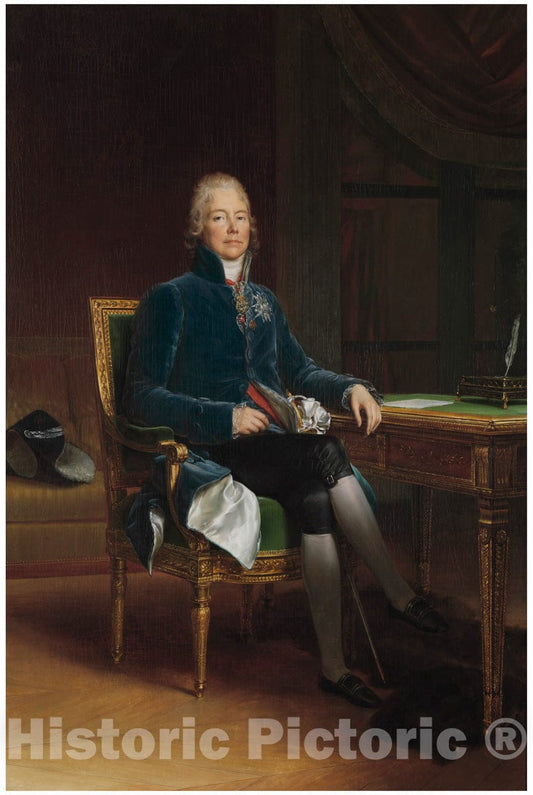 Art Print : Baron François Gérard - Charles Maurice de Talleyrand Périgord (1754–1838), Prince de Bénévent : Vintage Wall Art
