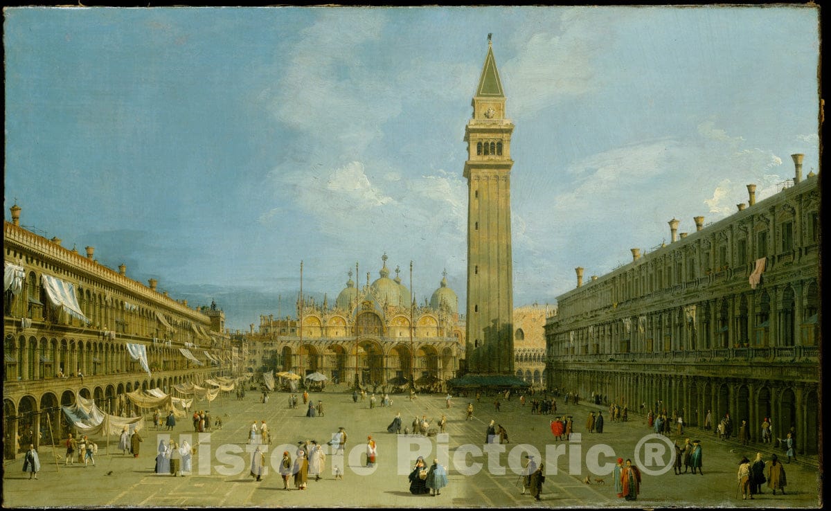 Art Print : Canaletto (Giovanni Antonio Canal) - Piazza San Marco : Vintage Wall Art