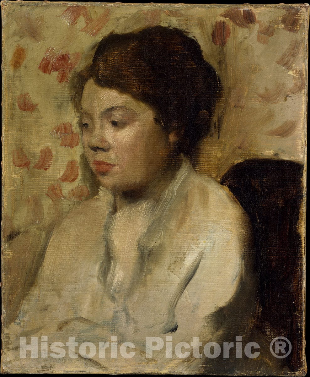 Art Print : Edgar Degas - Portrait of a Young Woman : Vintage Wall Art