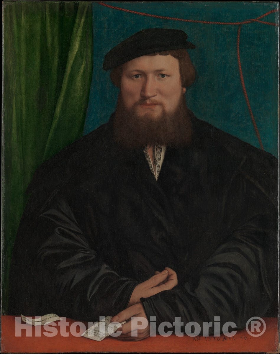 Art Print : Hans Holbein The Younger - Derick Berck of Cologne : Vintage Wall Art