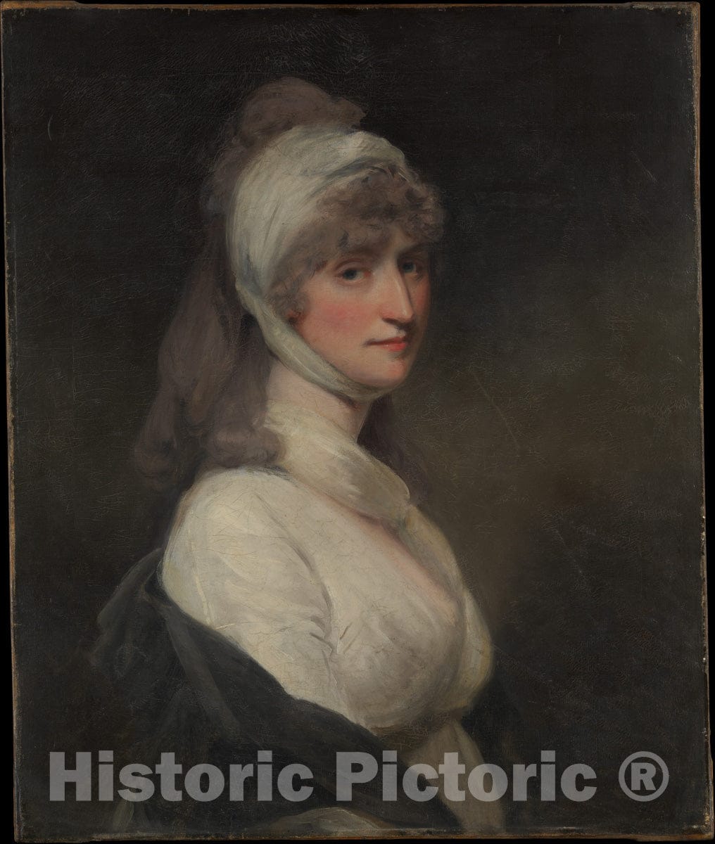 Art Print : John Hoppner - Mrs. Thomas Pechell (Charlotte Clavering, Died 1841) : Vintage Wall Art