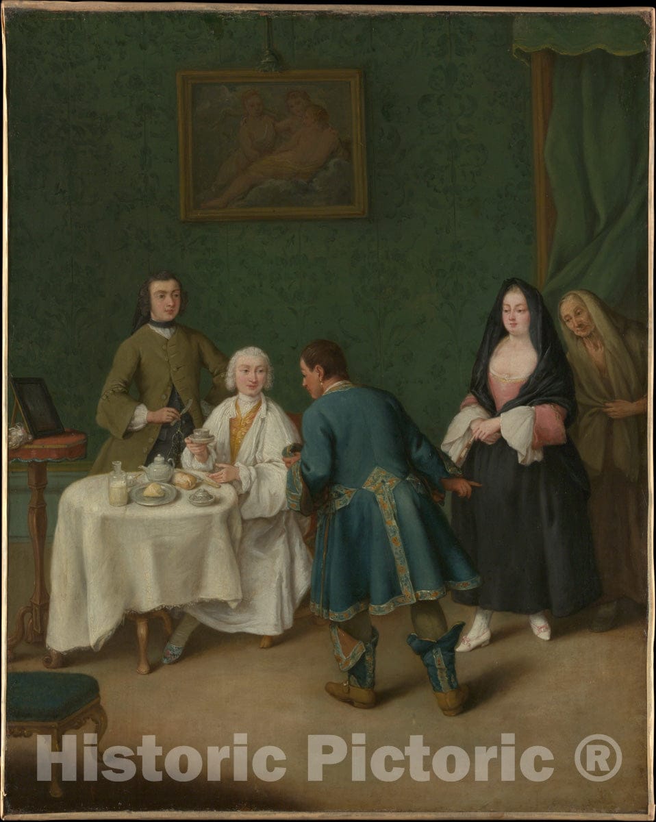 Art Print : Pietro Longhi (Pietro Falca) - The Temptation : Vintage Wall Art