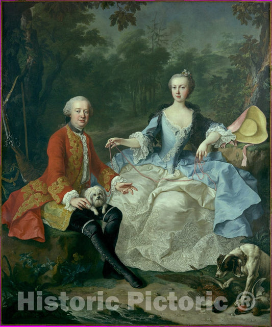 Art Print : Count Giacomo Durazzo - Artist: Martin Van Meytens The Younger - Created: c1760s : Vintage Wall Art