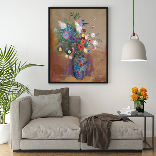 Art Print : Odilon Redon - Bouquet of Flowers : Vintage Wall Art