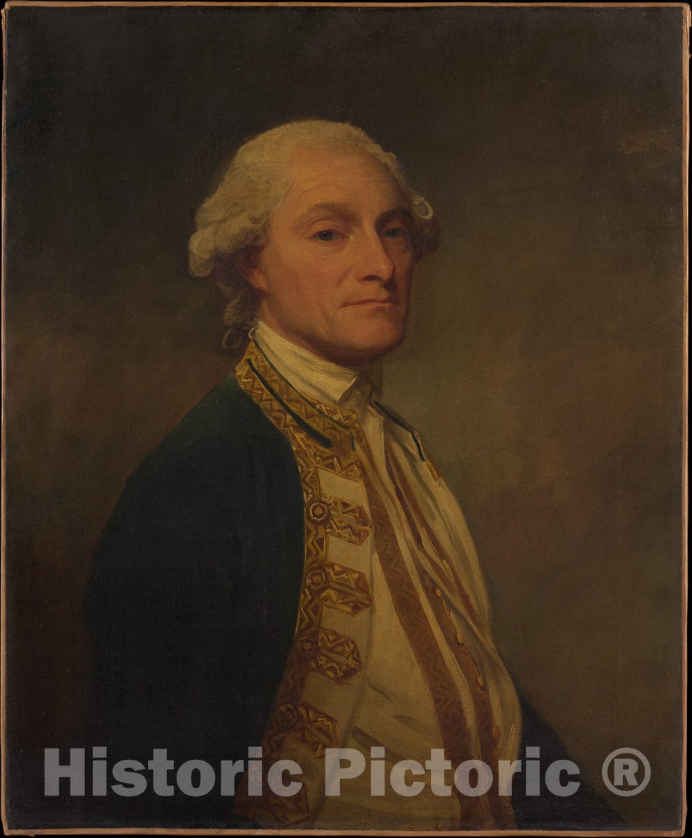 Art Print : George Romney - Admiral Sir Chaloner Ogle (1726–1816) : Vintage Wall Art