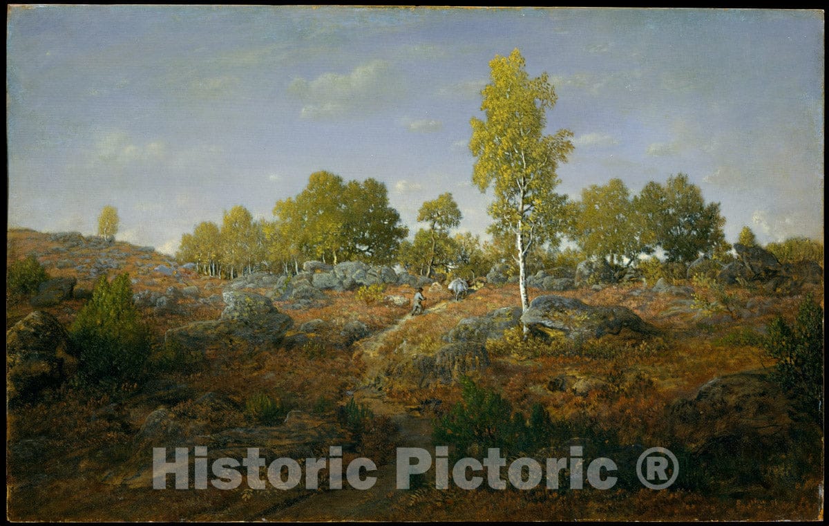 Art Print : Théodore Rousseau - A Path Among The Rocks : Vintage Wall Art