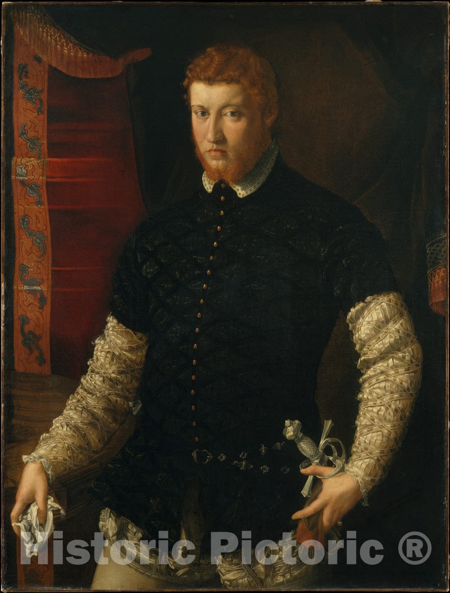 Art Print : Francesco Salviati (Francesco de' Rossi) - Portrait of a Man : Vintage Wall Art
