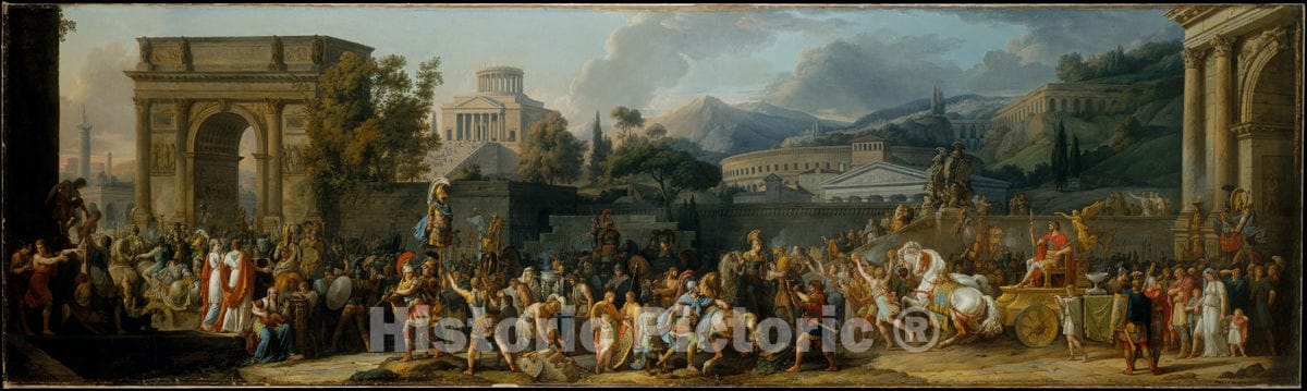 Art Print : Carle (Antoine Charles Horace) Vernet - The Triumph of Aemilius Paulus : Vintage Wall Art