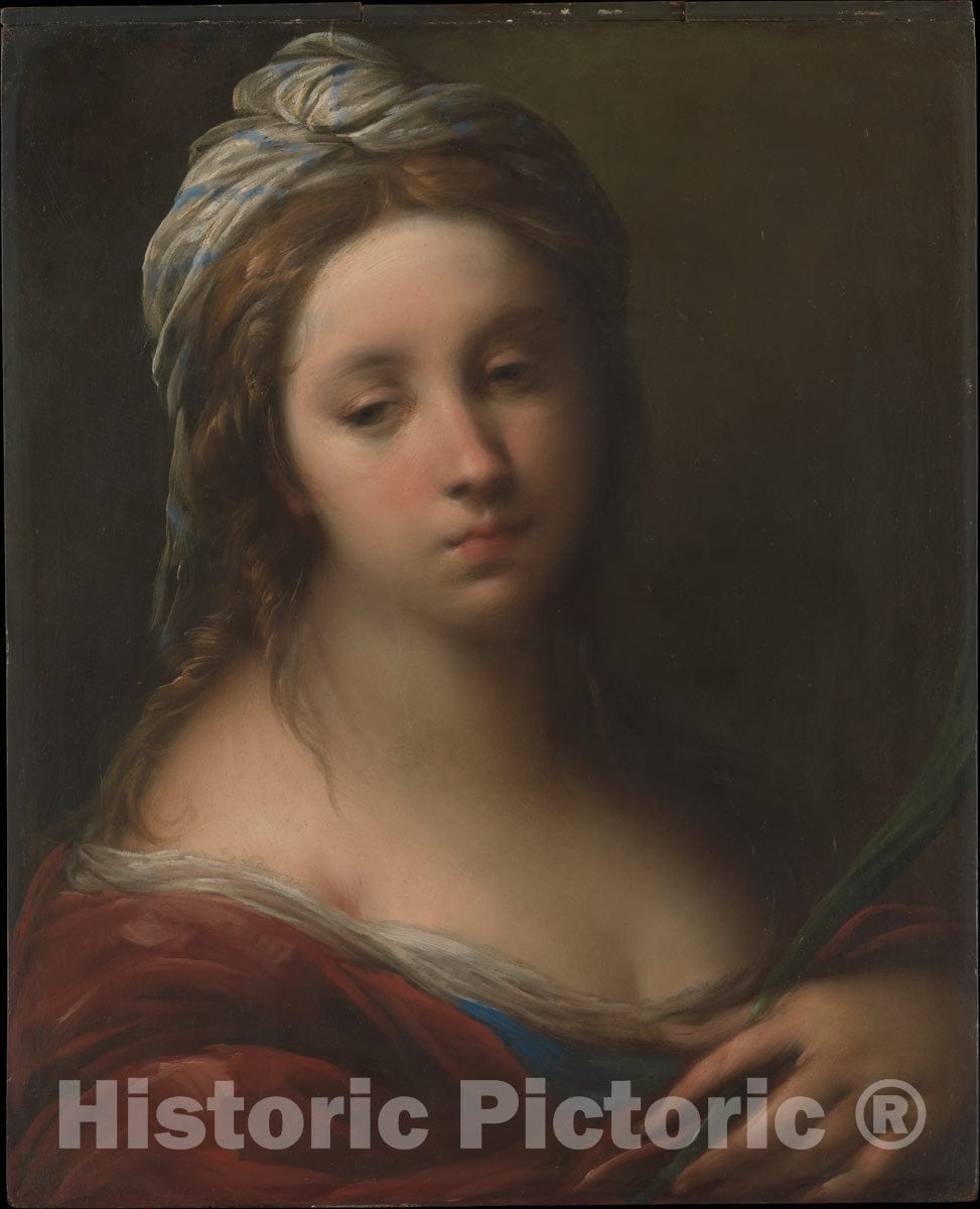 Art Print : Carlo Francesco Nuvolone - A Female Martyr Saint : Vintage Wall Art