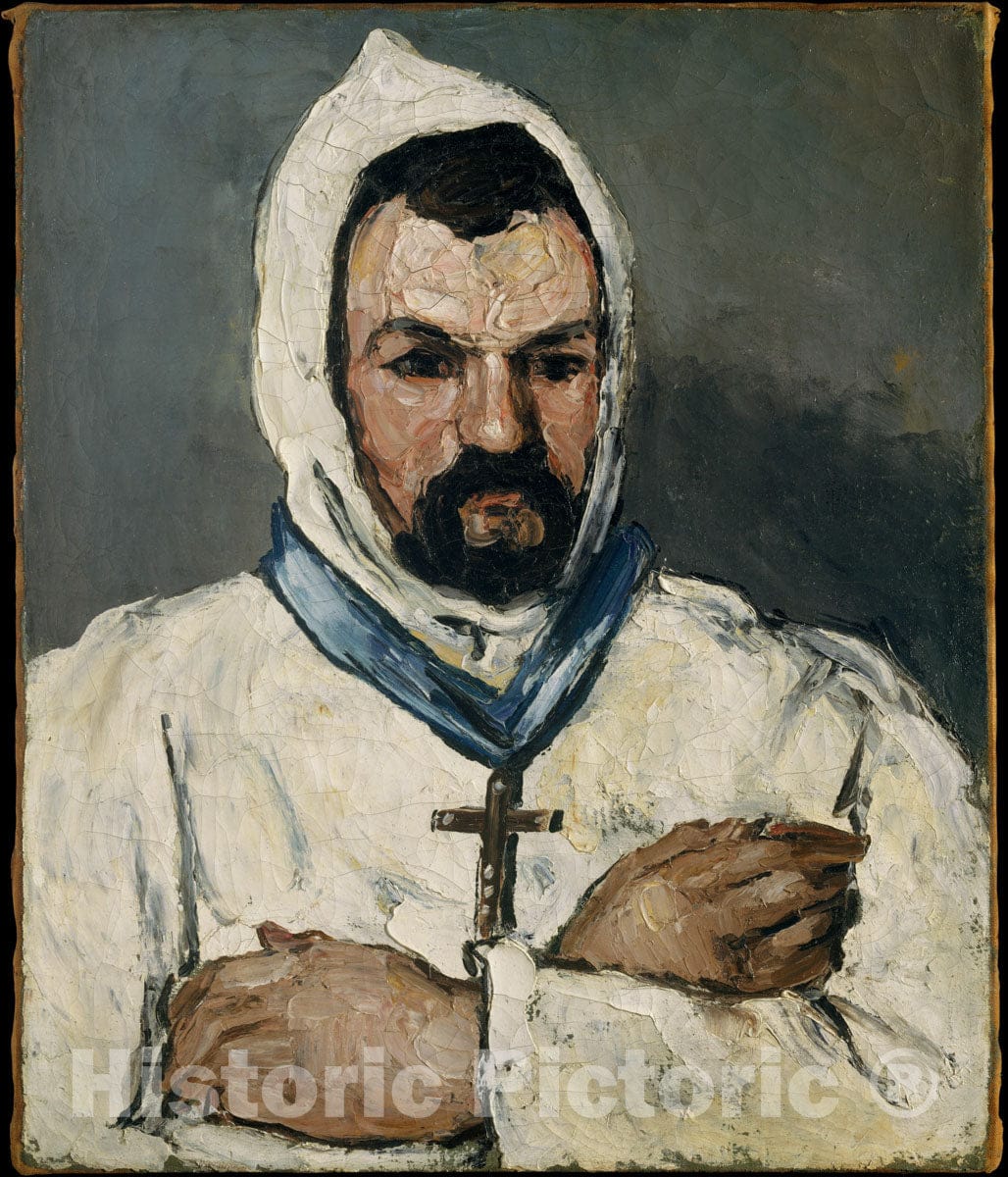 Art Print : Paul Cézanne - Antoine Dominique Sauveur Aubert (Born 1817), The Artist's Uncle, as a Monk : Vintage Wall Art