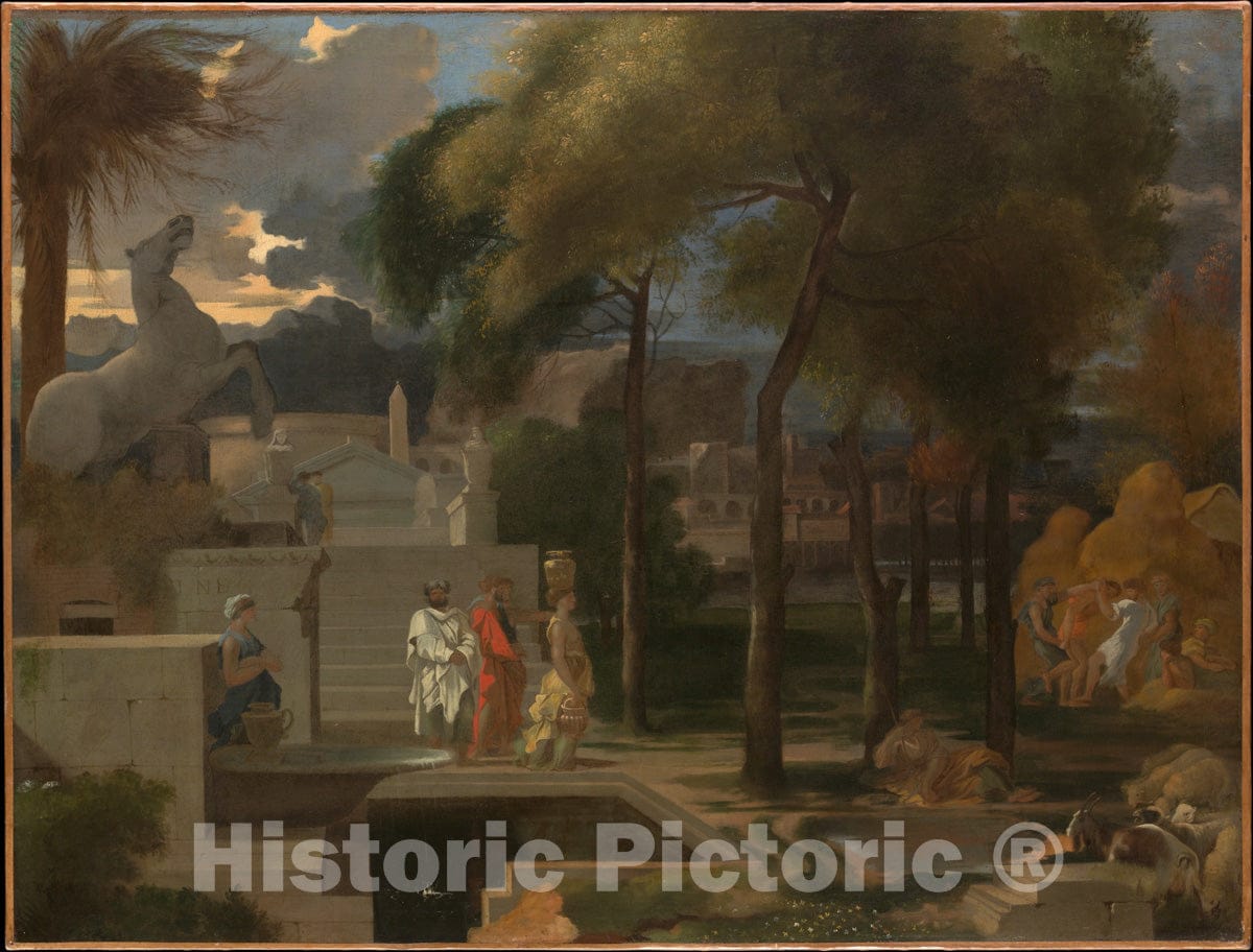 Art Print : Sébastien Bourdon - A Classical Landscape : Vintage Wall Art