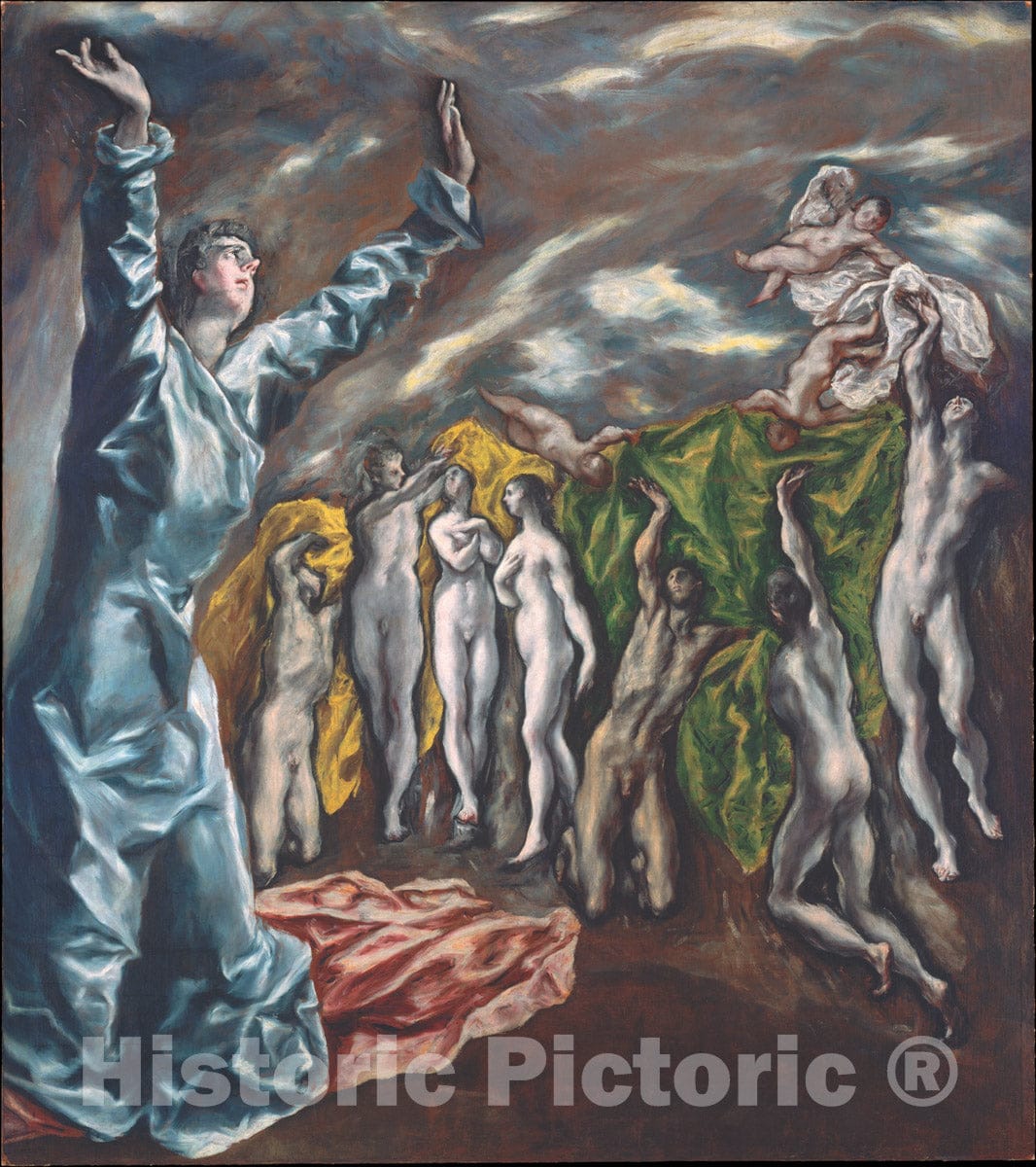 Art Print : El Greco (Domenikos Theotokopoulos) - The Vision of Saint John : Vintage Wall Art