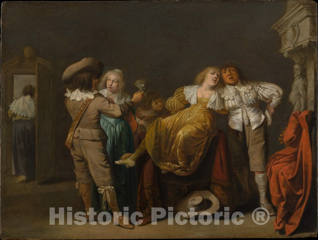 Art Print : Pieter Jansz. Quast - A Party of Merrymakers : Vintage Wall Art