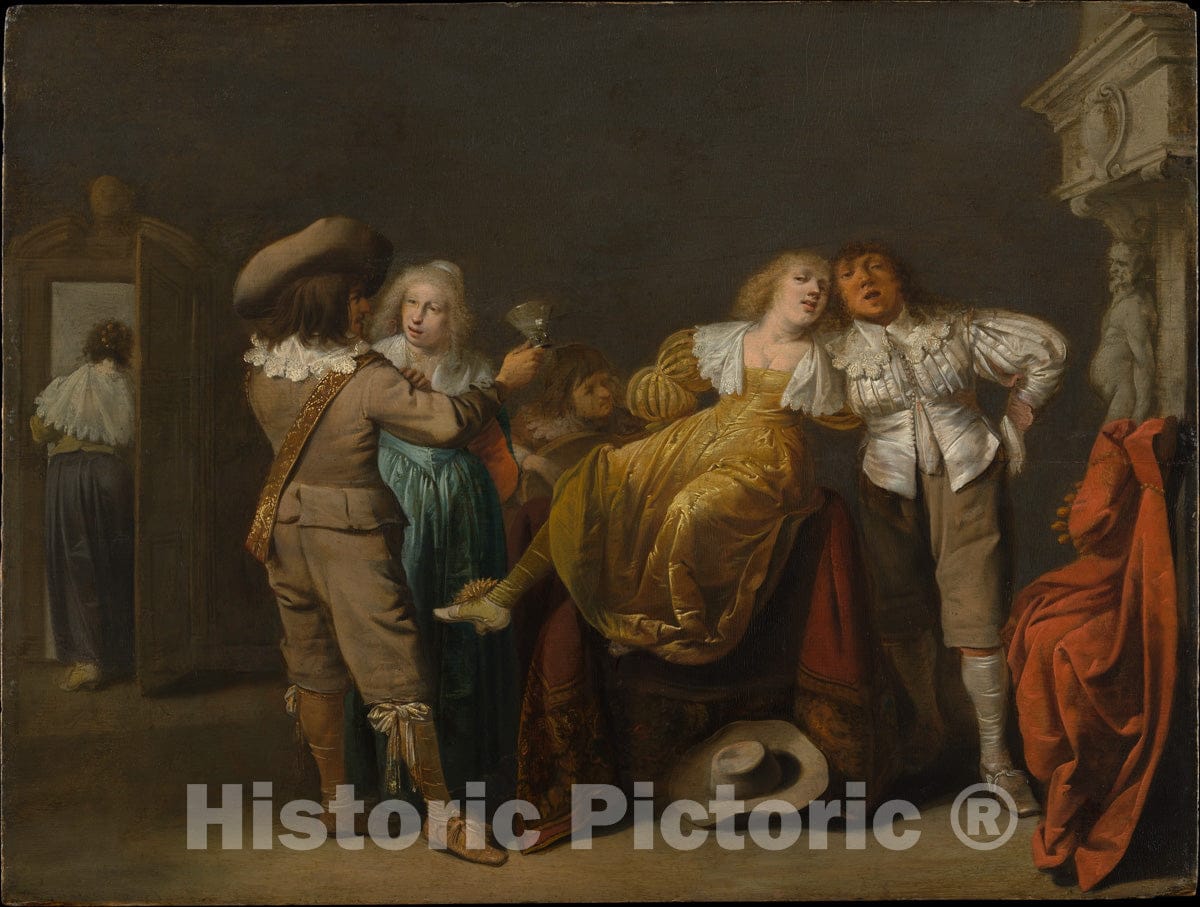 Art Print : Pieter Jansz. Quast - A Party of Merrymakers : Vintage Wall Art