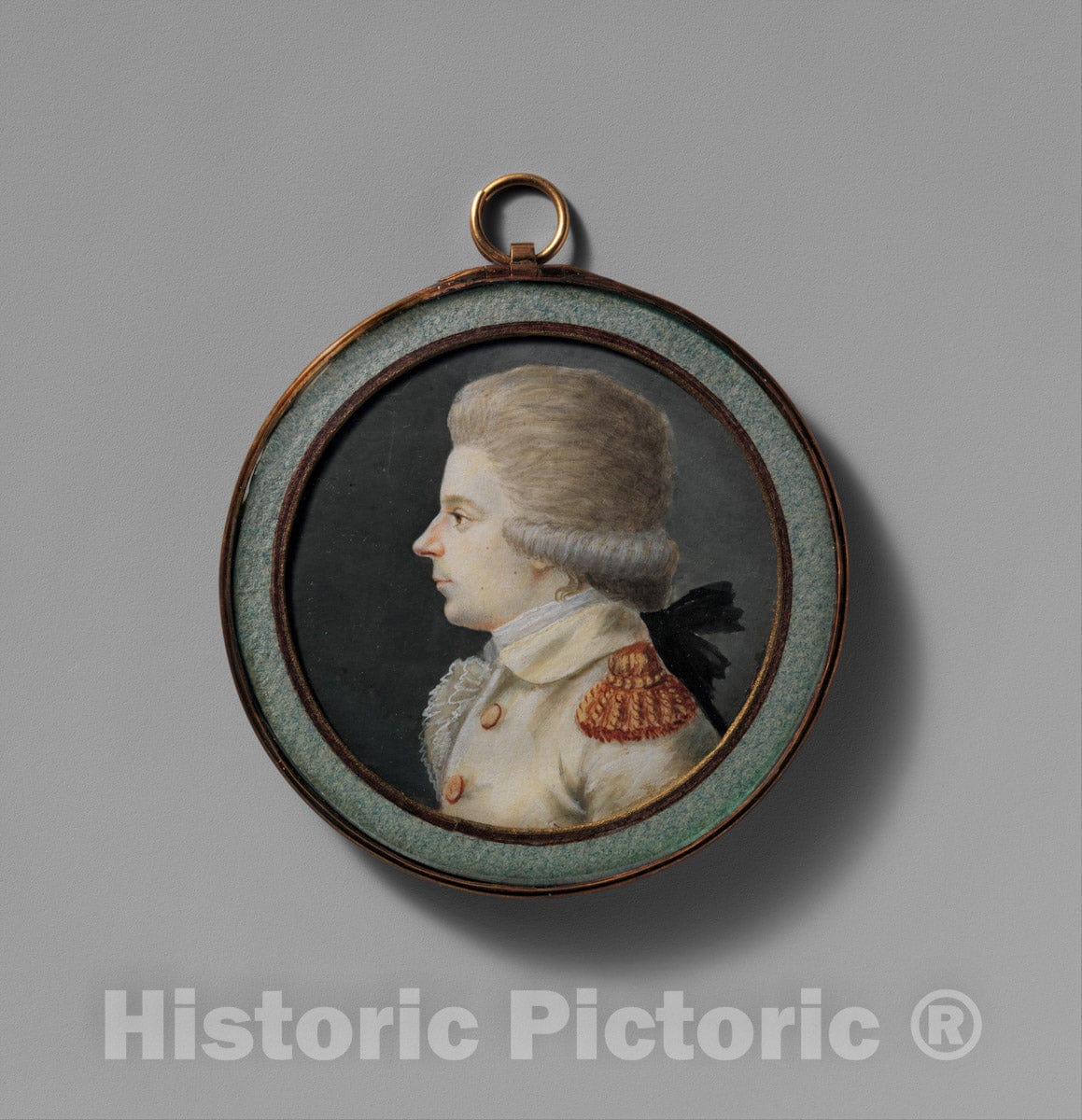 Art Print : Edme Quenedey - Portrait of a Man : Vintage Wall Art