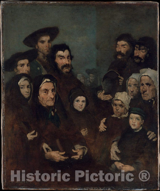 Art Print : Théodule-Augustin Ribot - Breton Fishermen and Their Families : Vintage Wall Art