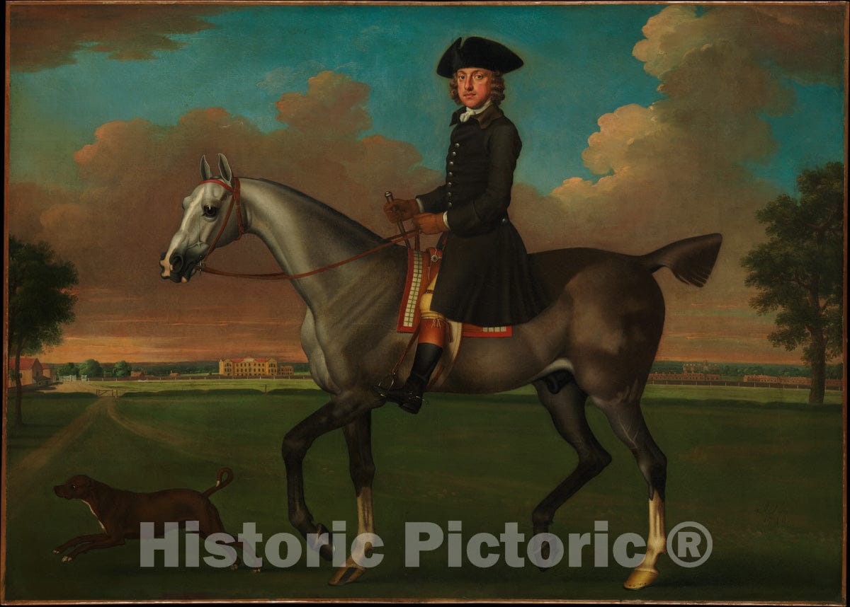 Art Print : James Seymour - Portrait of a Horseman : Vintage Wall Art