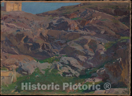Art Print : Joaquín Sorolla y Bastida - Castle of San Servando, Toledo : Vintage Wall Art