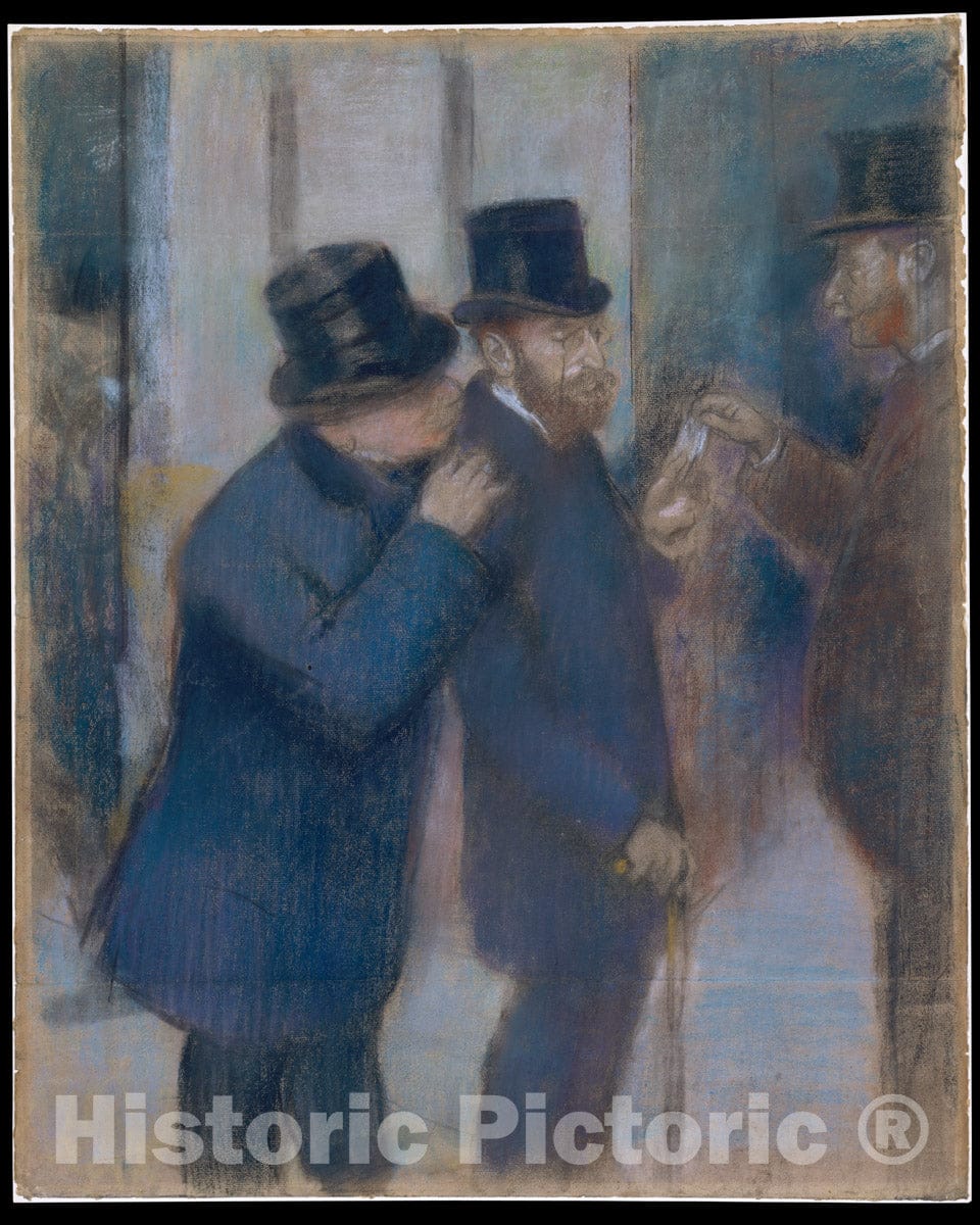 Art Print : Edgar Degas - Portraits at The Stock Exchange : Vintage Wall Art
