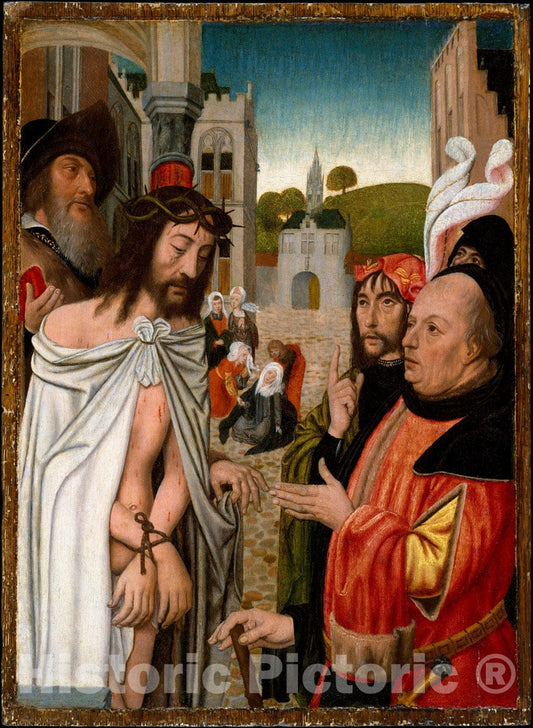 Art Print : Jan Mostaert - Christ Shown to The People : Vintage Wall Art