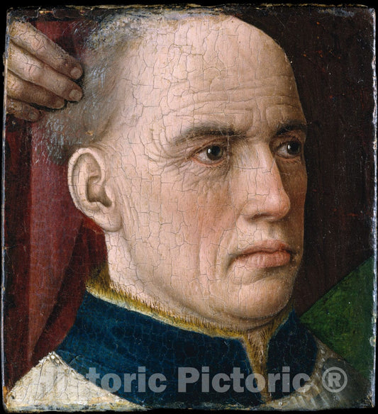 Art Print : Albert Van Ouwater - Head of a Donor : Vintage Wall Art