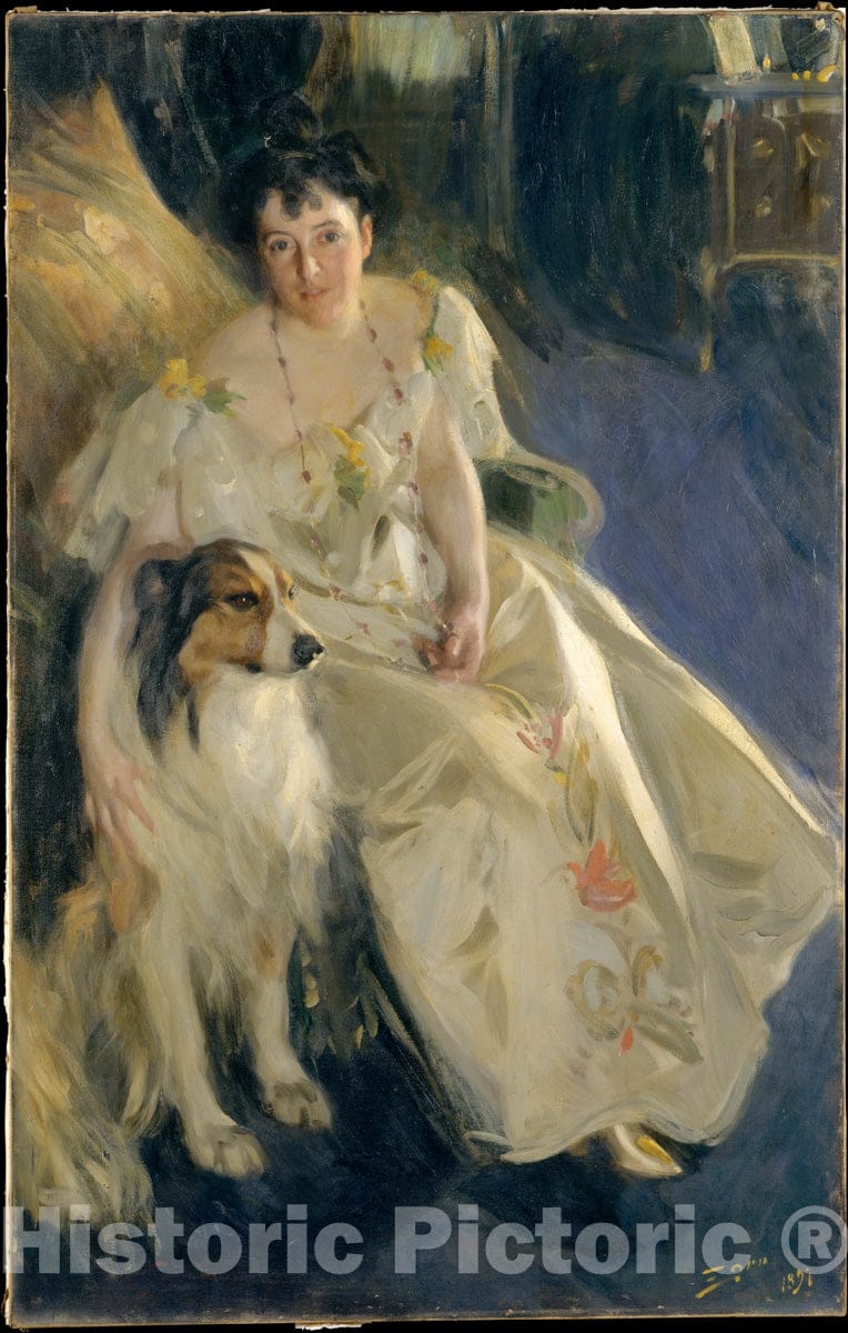 Art Print : Anders Zorn - Mrs. Walter Rathbone Bacon (Virginia Purdy Barker, 1862–1919) : Vintage Wall Art