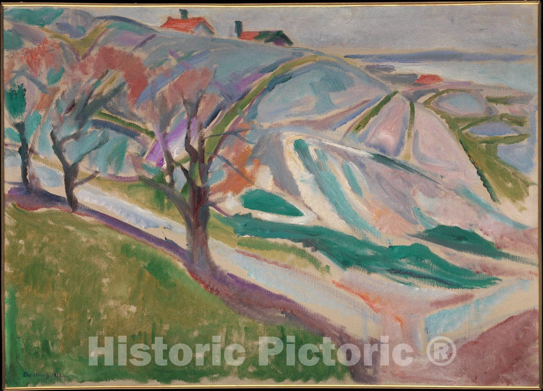 Art Print : Edvard Munch - Landscape, Kragerø : Vintage Wall Art