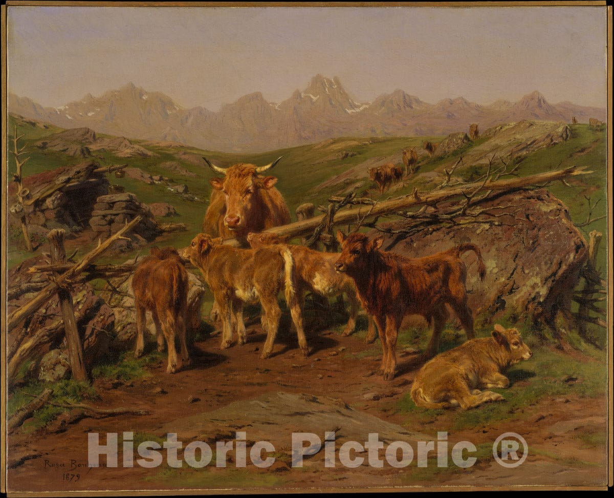 Art Print : Rosa Bonheur - Weaning The Calves : Vintage Wall Art