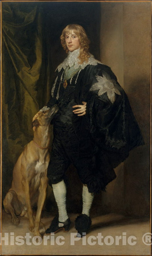 Art Print : Anthony Van Dyck - James Stuart (1612–1655), Duke of Richmond and Lennox : Vintage Wall Art