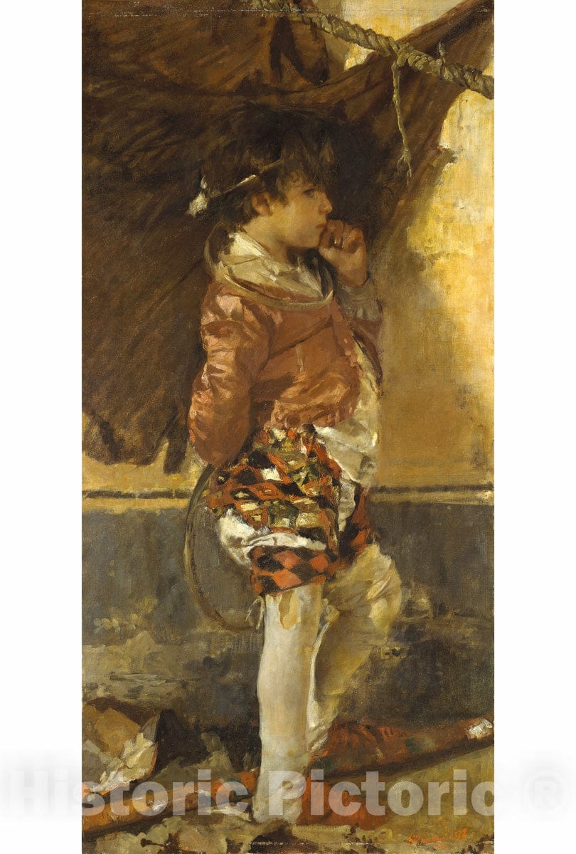 Art Print : Antonio Mancini - A Circus Boy : Vintage Wall Art