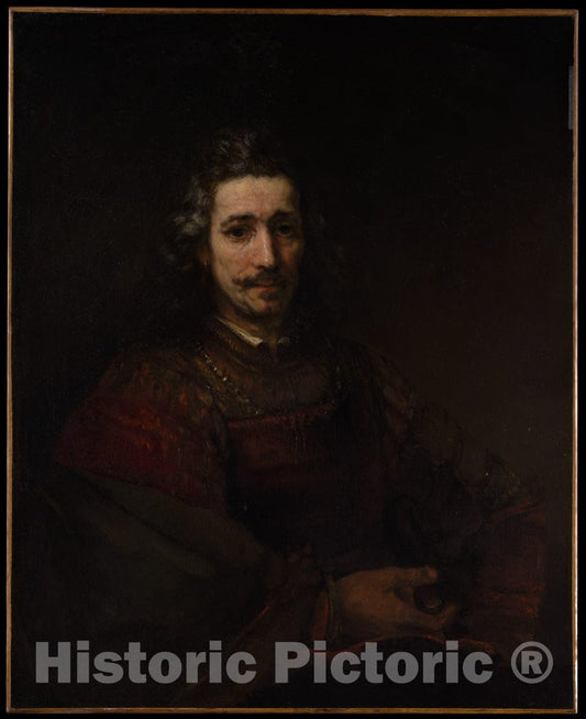 Art Print : Rembrandt (Rembrandt Van Rijn) - Man with a Magnifying Glass : Vintage Wall Art