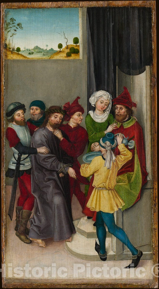 Art Print : Ludwig Schongauer - Christ Before Pilate