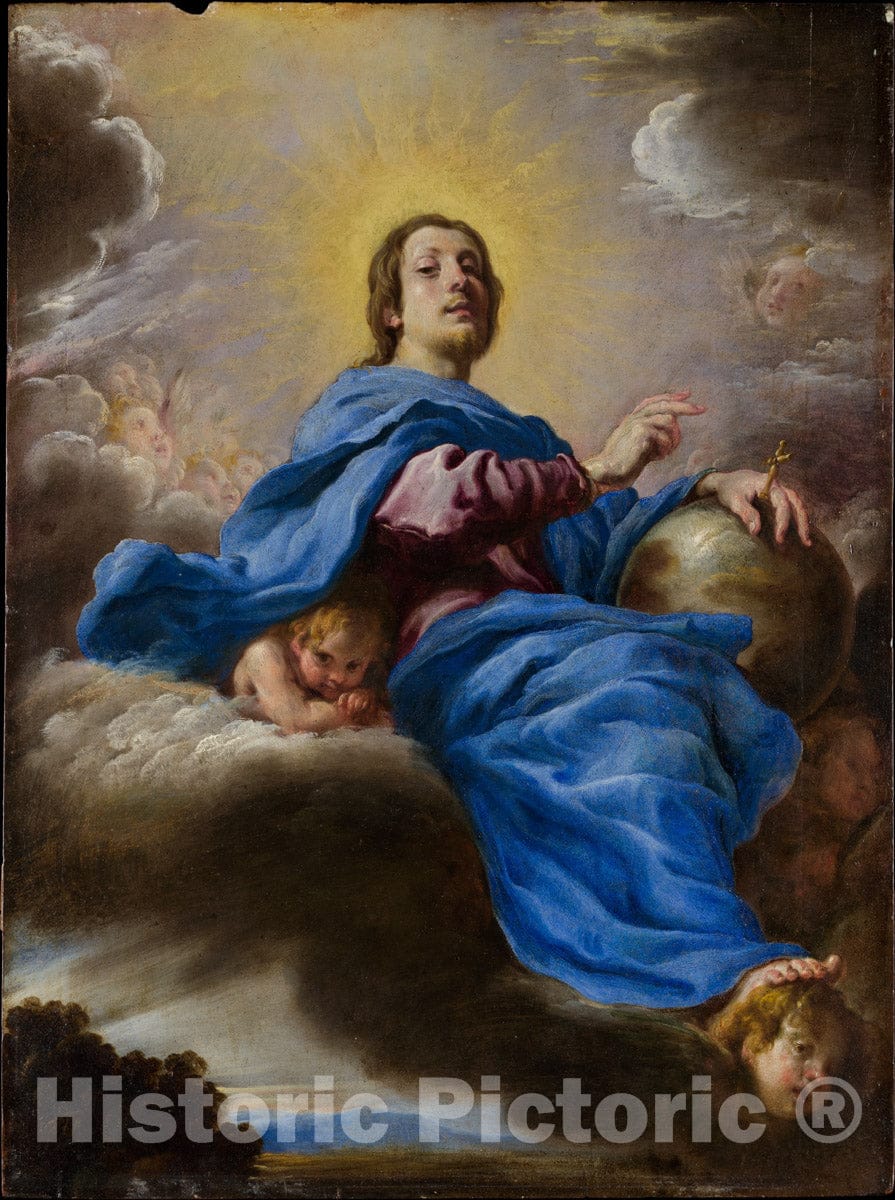 Art Print : Domenico Fetti - Salvator Mundi : Vintage Wall Art
