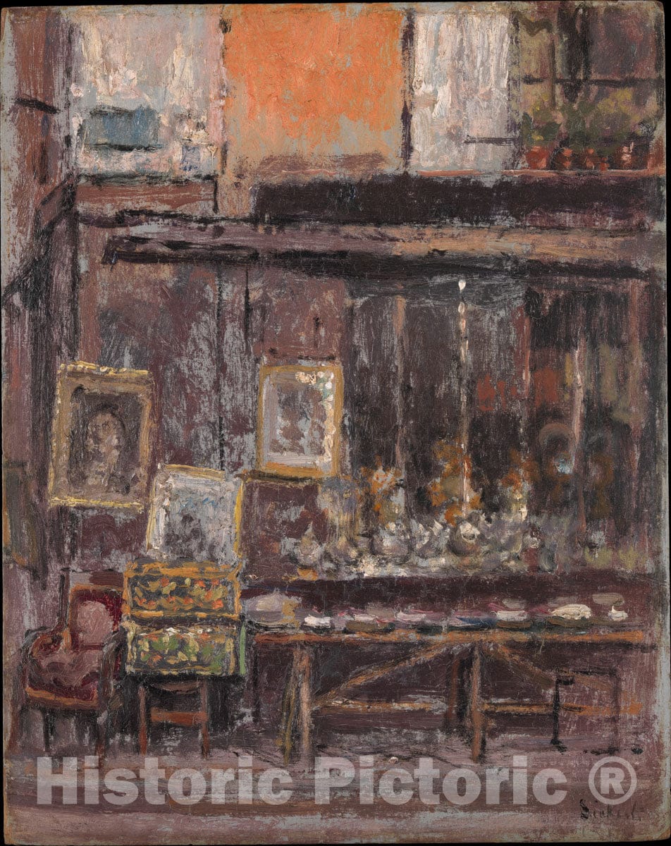 Art Print : Walter Richard Sickert - The Antique Shop : Vintage Wall Art