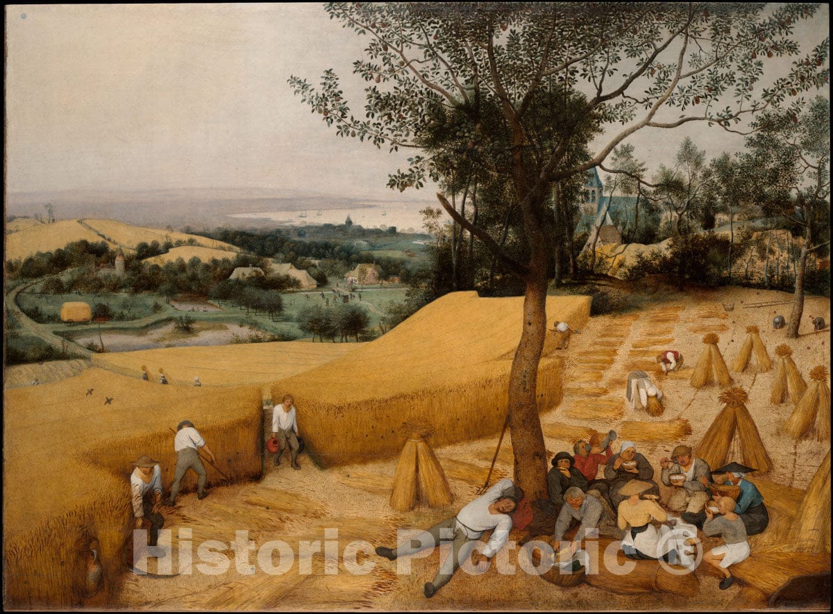 Art Print : Pieter Bruegel The Elder - The Harvesters : Vintage Wall Art