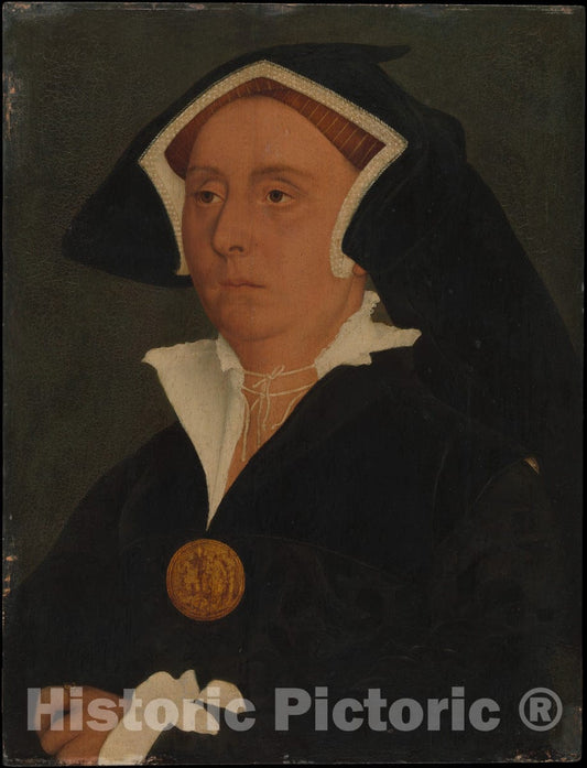 Art Print : Workshop of Hans Holbein The Younger - Lady Rich (Elizabeth Jenks, Died 1558) : Vintage Wall Art
