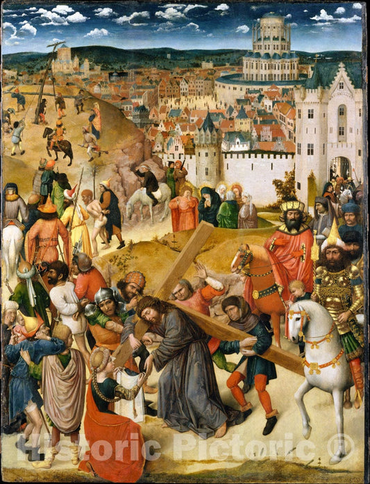 Art Print : North Netherlandish (Utrecht?) Painter - Christ Bearing The Cross : Vintage Wall Art