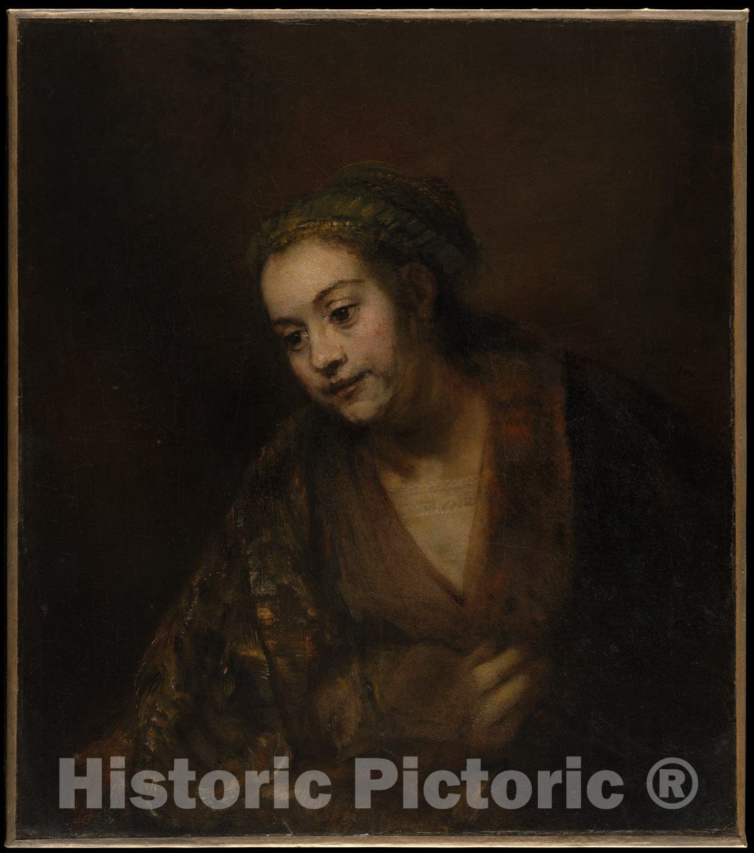 Art Print : Rembrandt (Rembrandt Van Rijn) - Hendrickje Stoffels (1626–1663) : Vintage Wall Art