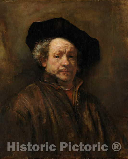 Art Print : Rembrandt (Rembrandt Van Rijn) - Self-Portrait : Vintage Wall Art
