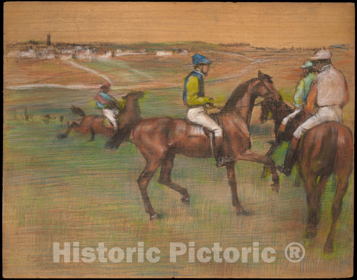 Art Print : Edgar Degas - Race Horses : Vintage Wall Art