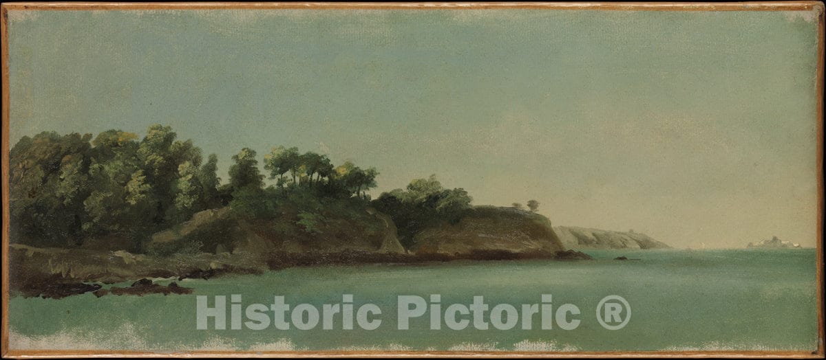 Art Print : Pierre Henri de Valenciennes - The Banks of The Rance, Brittany : Vintage Wall Art