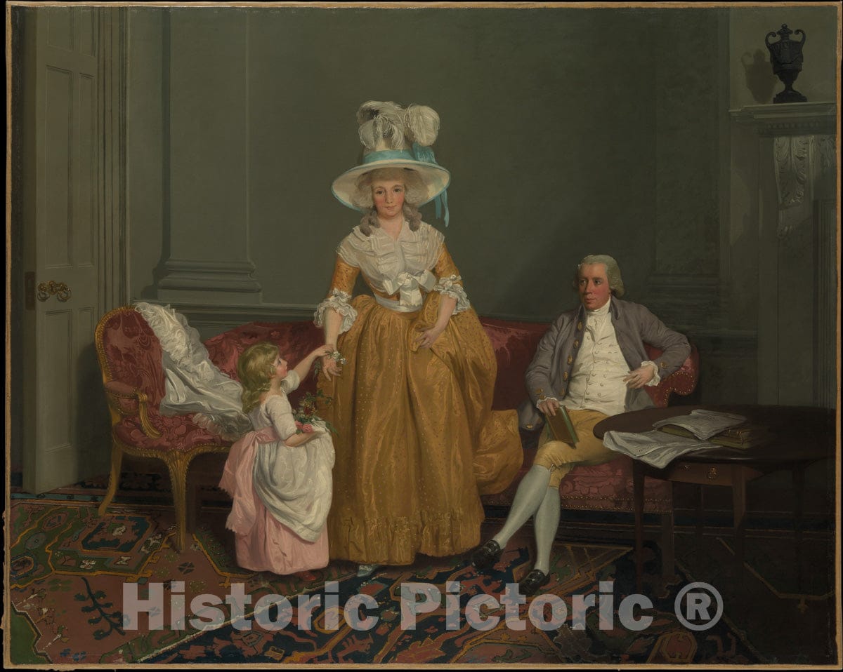 Art Print : Francis Wheatley - The Saithwaite Family : Vintage Wall Art