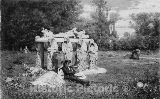 Art Print : Charles-Édouard de Beaumont - in The Sun : Vintage Wall Art