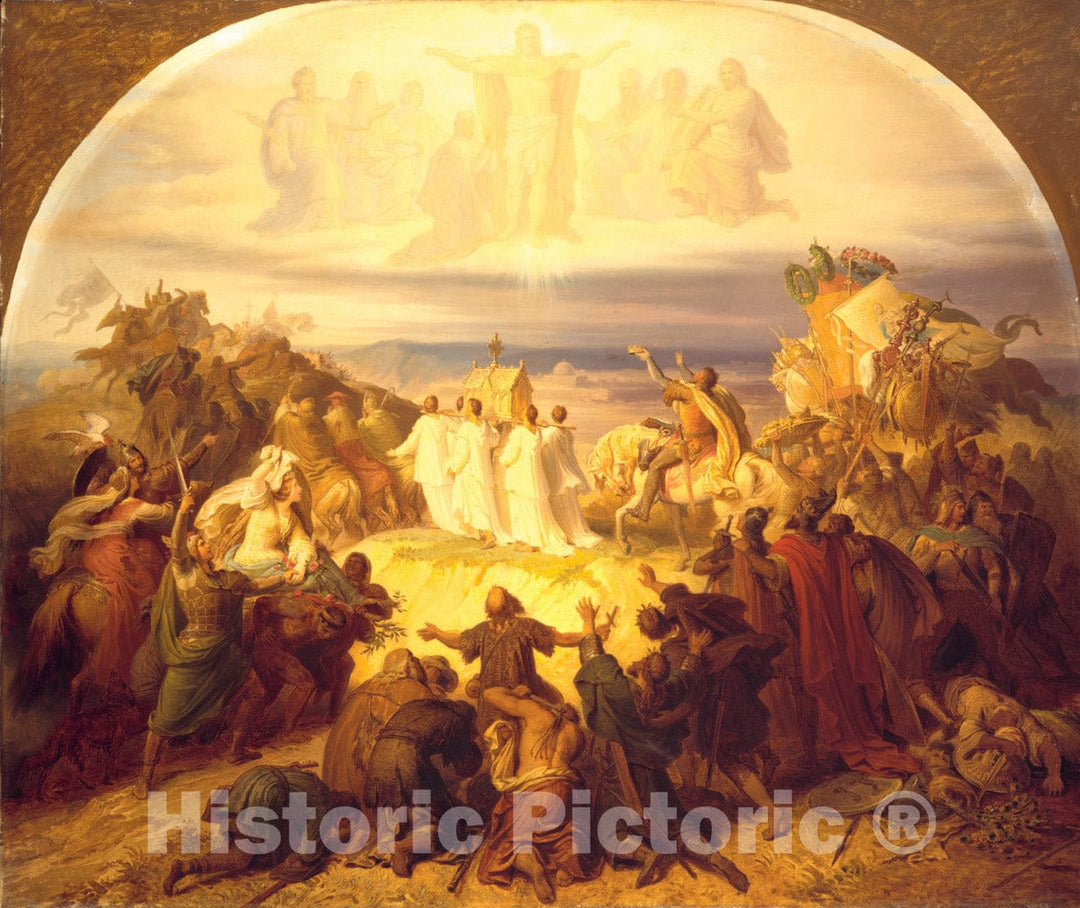 Art Print : Wilhelm von Kaulbach - Crusaders Before Jerusalem : Vintage Wall Art