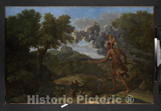 Art Print : Nicolas Poussin - Blind Orion Searching for The Rising Sun : Vintage Wall Art