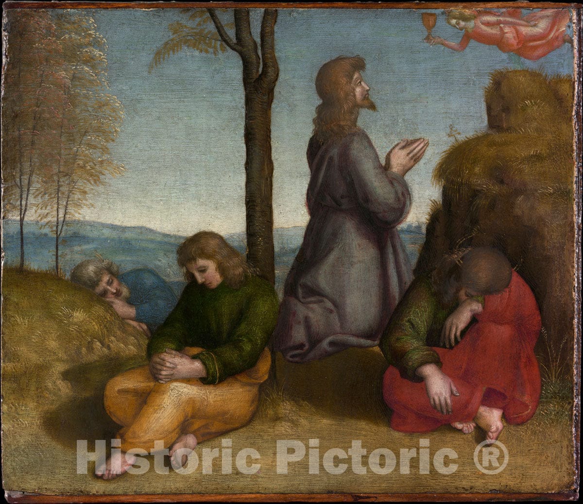 Art Print : Raphael (Raffaello Sanzio or Santi) - The Agony in The Garden : Vintage Wall Art