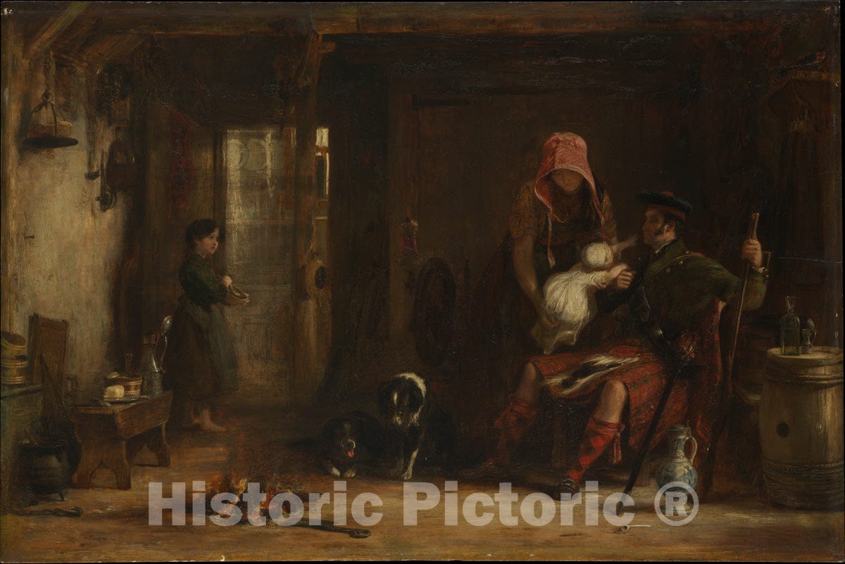 Art Print : Sir David Wilkie - The Highland Family : Vintage Wall Art