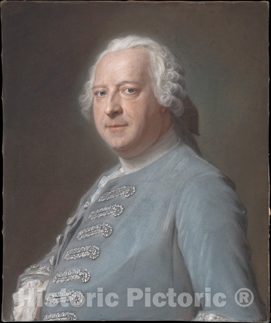 Art Print : Maurice Quentin de La Tour - Jean Charles Garnier d'Isle (1697–1755) : Vintage Wall Art